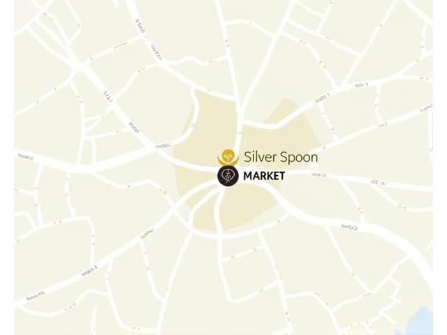 Map of London highlighting Silver Spoon Market's delivery zones.